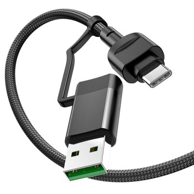 Кабель Type-C to Type-C+Lightning+USB 4в1 Hoco U106 Moulder Быстрая зарядка 5A/100W 1.2m
